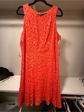 Apt. 9 Coral Lace Midi Dress
